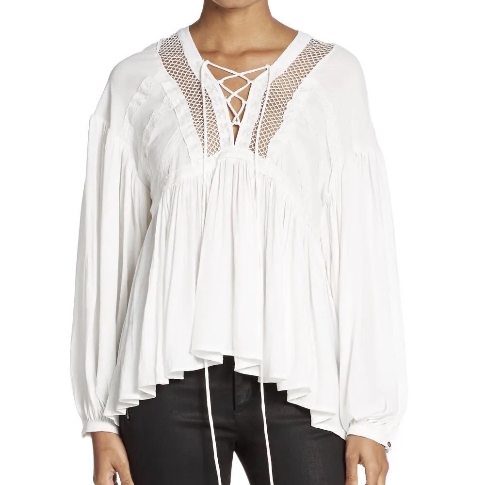 Free People Laceup Top